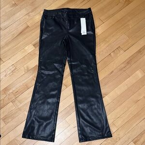 Faux Leather Black Bootcut Pants